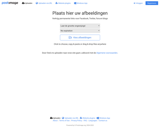 Uploaden bij Postimages Logo
